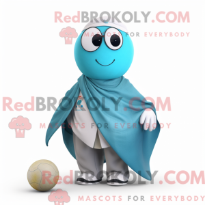 Mascot character of a Cyan...