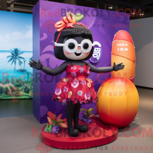 Mascot character of a Plum...