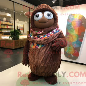 Mascot character of a Brown...