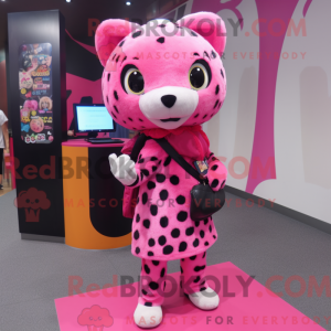 Mascot character of a Pink...
