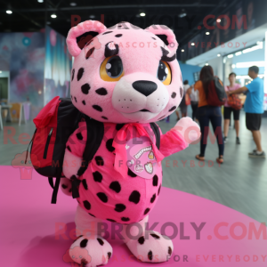 Mascot character of a Pink...