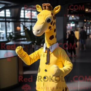 Maskottchen einer gelben...