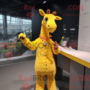 Maskottchen einer gelben...