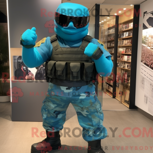 Maskotkarakter av en Teal...