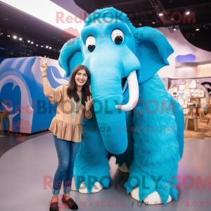 Mascot character of a Cyan...