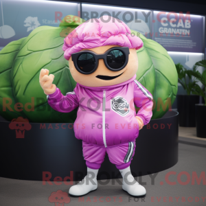 Mascot character of a Pink...