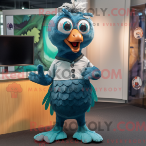 Mascot character of a Teal...