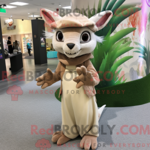 Mascot character of a Beige...