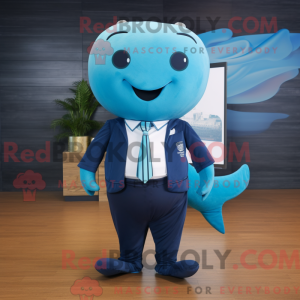 Mascot character of a Cyan...
