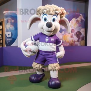 Lavender Ram maskot kostym...