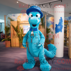 Mascot character of a Cyan...