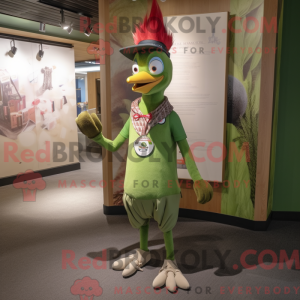Mascot character of a Green...