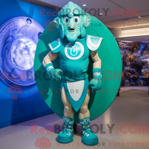 Mascot character of a Cyan...