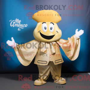Maskotfigur af en Gold Clam...