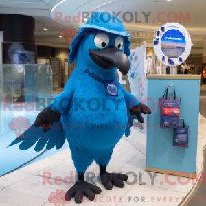 Maskottchen einer blauen...