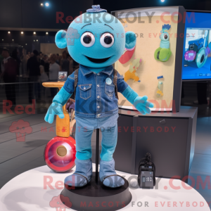 Mascot character of a Teal...