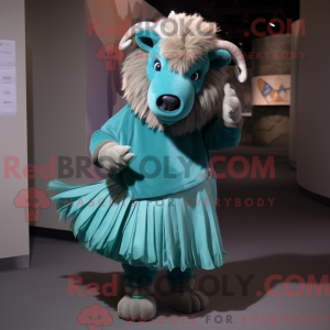 Mascot character of a Teal...