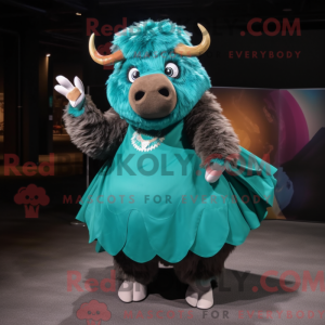 Mascot character of a Teal...
