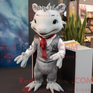 Maskottchen eines silbernen...