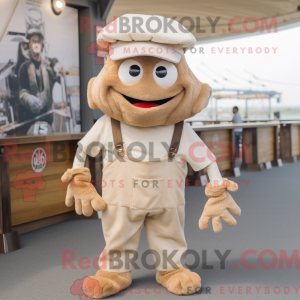 Mascot character of a Beige...