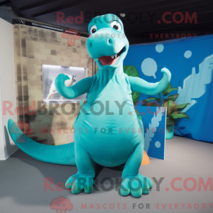 Mascot character of a Cyan...