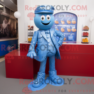 Mascot character of a Blue...