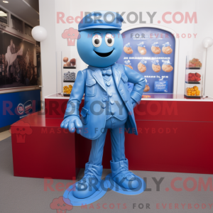 Maskot karakter av en Blue...