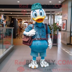 Mascot character of a Teal...