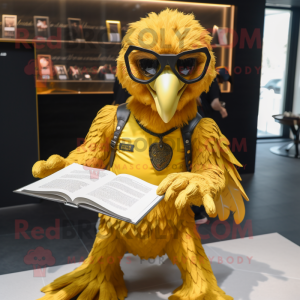 Gold Eagle mascotte kostuum...