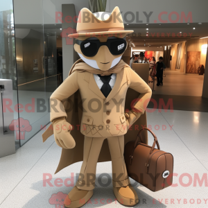 Mascot character of a Tan...