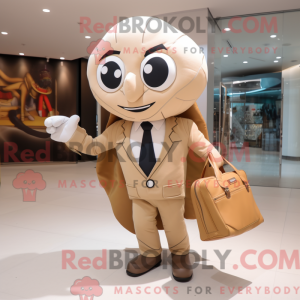 Mascot character of a Tan...