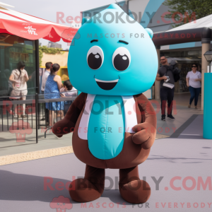 Mascot character of a Cyan...