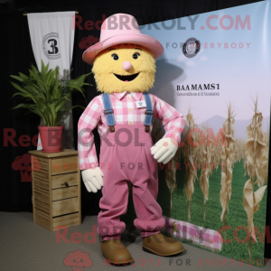 Mascot character of a Pink...