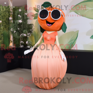 Mascot character of a Peach...