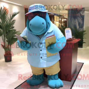 Maskottchen eines blauen...