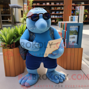 Mascot character of a Blue...