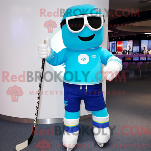 Mascot character of a Cyan...