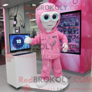 Postava maskota růžového...