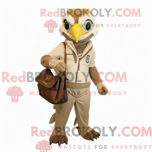 Mascot character of a Beige...