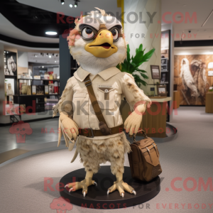 Mascot character of a Beige...