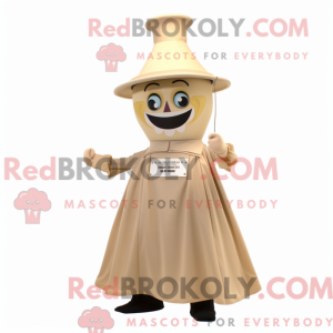 Mascot character of a Beige...