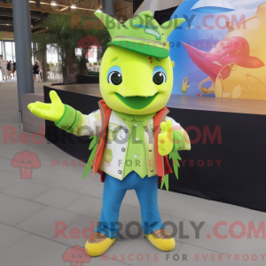 Postava maskota Lime Green...