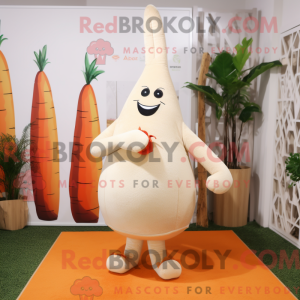 Maskotkarakter av en beżowy...