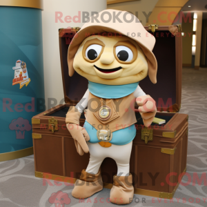 Mascot character of a Tan...