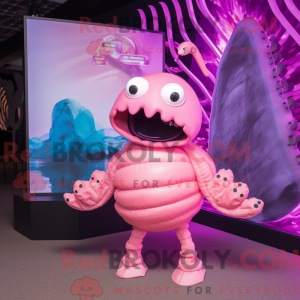 Maskottchen eines rosa...