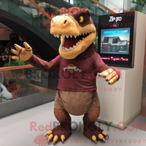 Mascot character of a Brown...