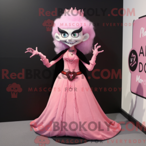 Maskottchen eines rosa...