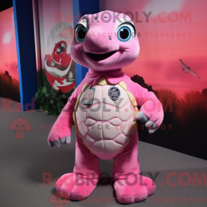 Mascot character of a Pink...