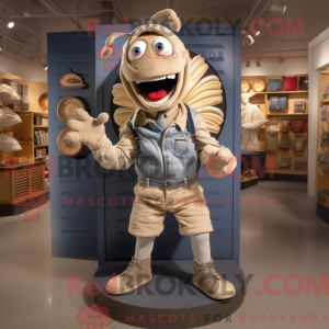 Mascot character of a Beige...