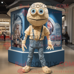 Mascot character of a Beige...